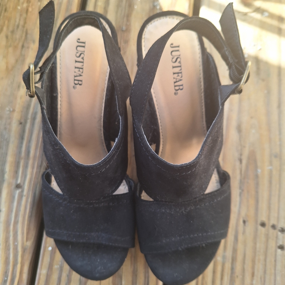 JustFab Women's Black Sandals